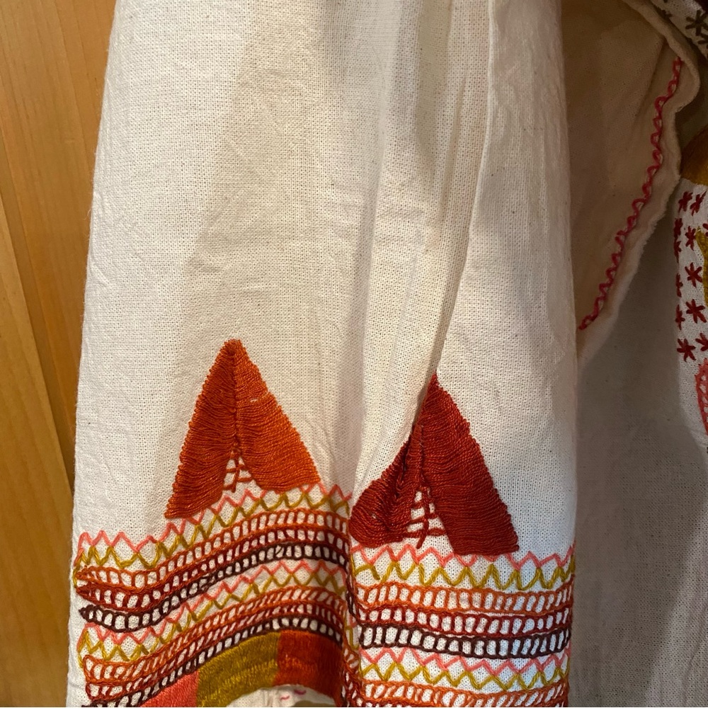 Exquisite handmade and 100% hand-stitched cotton Milpa blouse - Picture 8 of 11